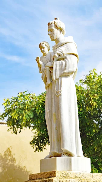 Sculpture Saint Antoine Dans Jardin Altafulla Catalogne Espagne Europe — Photo
