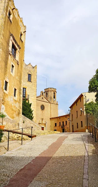 Kościół Sant Marti Zamek Altafulla Tarragona Catalunya Hiszpania Europa — Zdjęcie stockowe