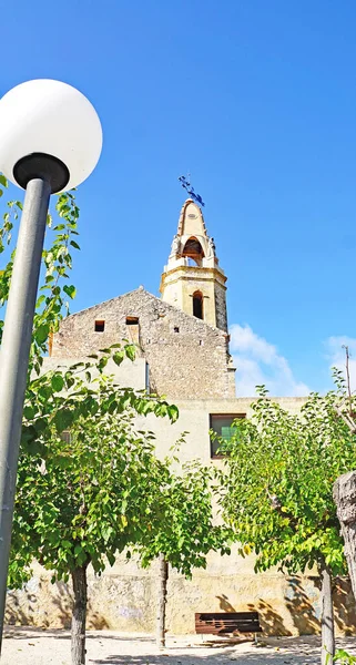 Kostel Sant Jaume Hrad Creixell Tarragona Katalánsko Španělsko Evropa — Stock fotografie