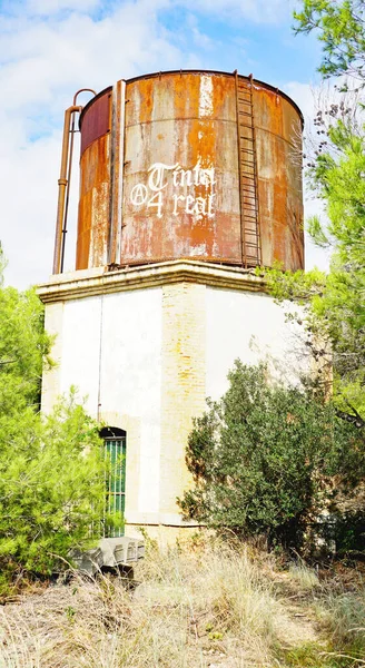 Stary Zbiornik Wodny Stacji Arc Bera Tarragona Katalonia Hiszpania Europa — Zdjęcie stockowe