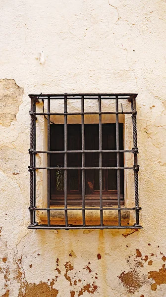 Fenster Mit Gittern Des Schlosses Von Altafulla Tarragona Katalonien Spanien — Stockfoto
