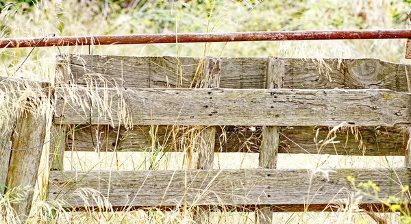 Old Wooden Fence Farm Field Backgrounds — Stock Photo, Image