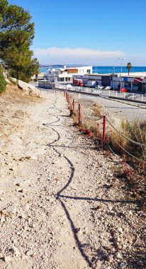 Harbour, beach and lighthouse of Torredembarra, Tarragona, Catalunya, Spain, Europe