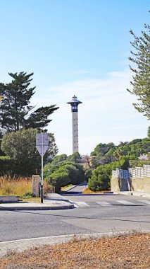 Harbour, beach and lighthouse of Torredembarra, Tarragona, Catalunya, Spain, Europe