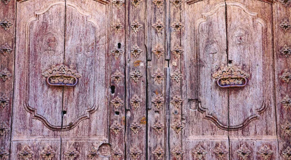 Detalhe Portas Ferragens Para Fundos Texturas Mosteiro Les Santes Creus — Fotografia de Stock