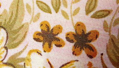 İşlemeli kumaşlar ve tekstil ve arka plan ve dokular için şekil ve renk baskıları