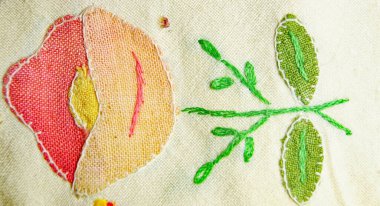 İşlemeli kumaşlar ve tekstil ve arka plan ve dokular için şekil ve renk baskıları