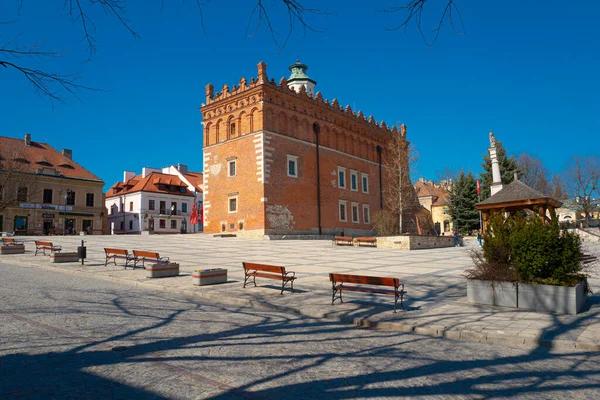 2022 Plaza Del Mercado Con Ayuntamiento Sandomierz Sandomierz Poland — Foto de Stock