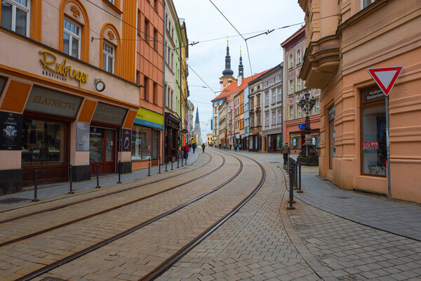 2022-04-20 Old street in Olomouc Czech republic