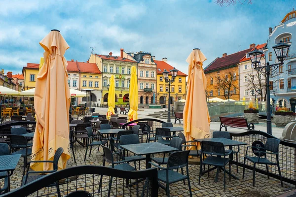 2022 16旧市場広場 Bielsko Biala Silesia Poland — ストック写真