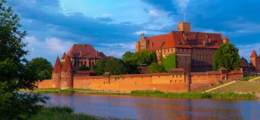 2022-06-12. Castle of the Teutonic Knights Order in Malbork, Poland,  is the largest castle in the world. Malbork Poland.