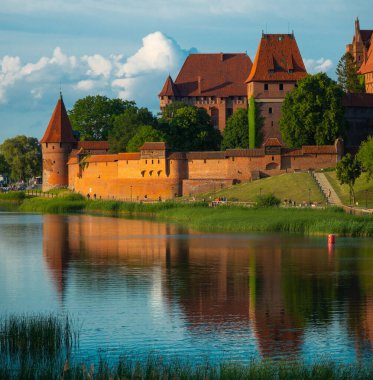 2022-06-12. Castle of the Teutonic Knights Order in Malbork, Poland,  is the largest castle in the world. Malbork Poland.