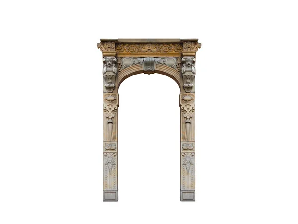 Stone Arch Isolerade Vit Bakgrund — Stockfoto