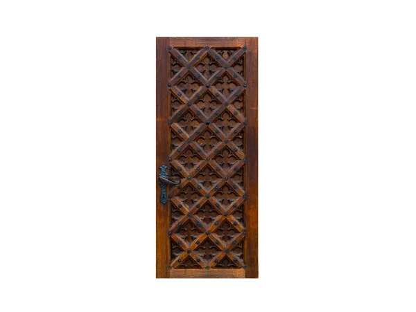 白い背景に隔離されたヴィンテージ木製のドア — ストック写真