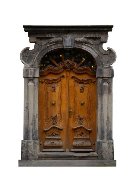 Vintage Türen Isoliert Auf Weißem Hintergrund — Stockfoto