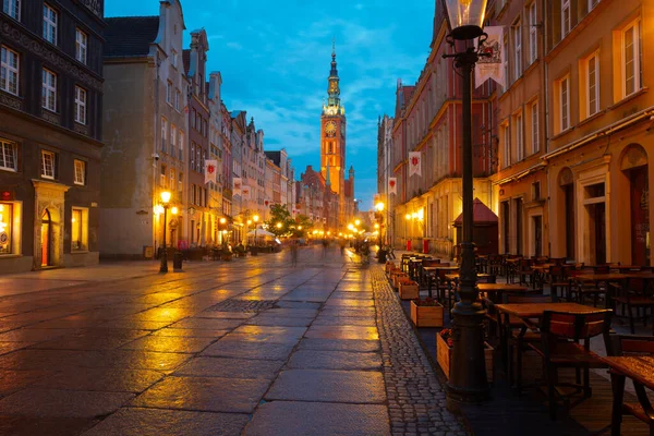 2022 Stare Miasto Gdańsku Długa Nocy Miejsca Podróży Polska — Zdjęcie stockowe