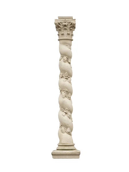 Coluna Pedra Medieval Isolada Sobre Fundo Branco Para Uso Seu — Fotografia de Stock