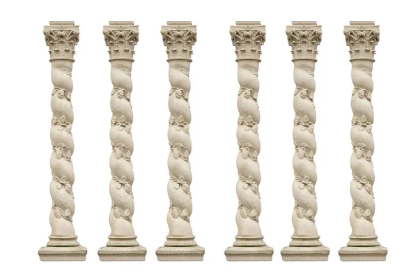 Coluna Pedra Medieval Isolada Sobre Fundo Branco Para Uso Seu — Fotografia de Stock