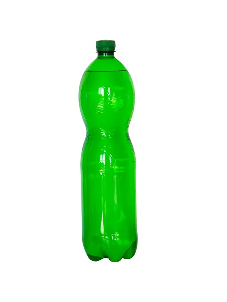 Haustierflasche Grün Isoliert Auf Weißem Hintergrund — Stockfoto