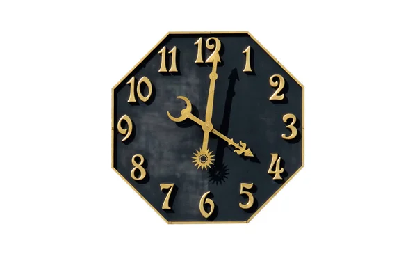 Cadran Horloge Vintage Isolé Sur Fond Blanc — Photo