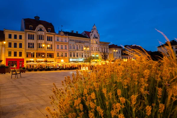 2022 Alter Marktplatz Der Abenddämmerung Bydgoszcz Polen — Stockfoto