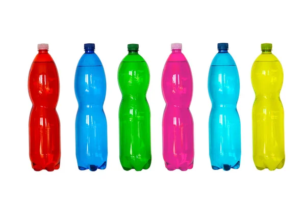 Haustierflasche Farbe Isoliert Auf Weißem Hintergrund — Stockfoto