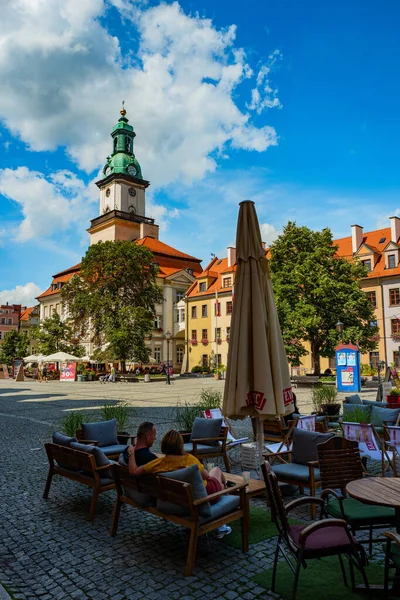 2022 ポーランドJelenia Goraの旧市街の市場広場 — ストック写真