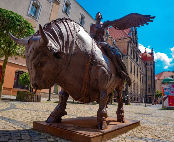 2022 Abduction Europe Sculpture Vahan Bego Old Town Jelenia Gora — Stock Photo, Image