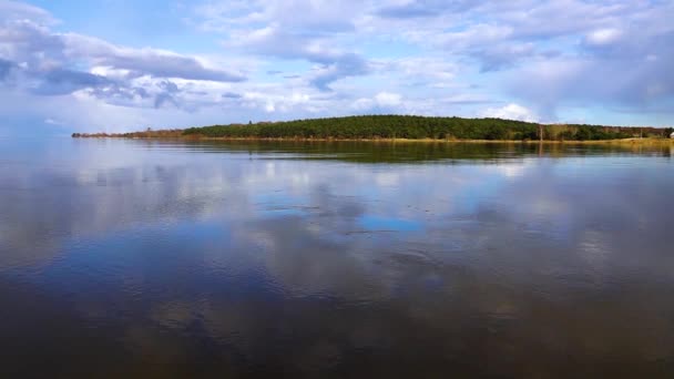 Piękne Krajobrazy Wisły Wpływające Morza Bałtyckiego Polsce Zwolniony Ruch — Wideo stockowe