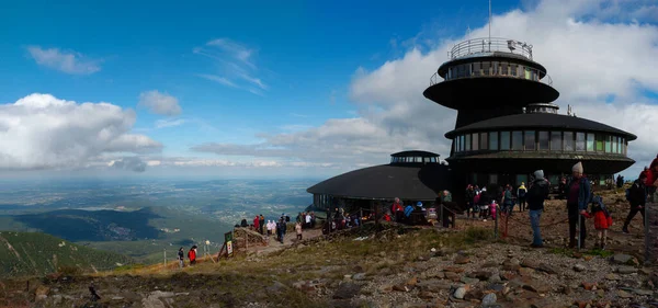 Karpacz Sniezka Mountain Polônia Setembro 2022 High Mountain Meteorological Observatory — Fotografia de Stock
