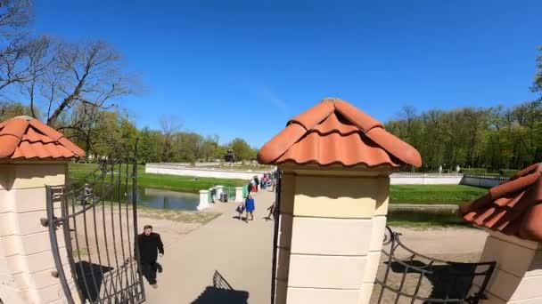 2023 Palacio Branicki Jardines Bialystok Polonia — Vídeo de stock
