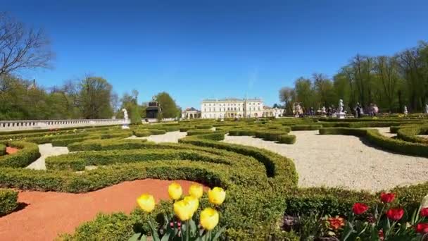 2023 Branický Palác Zahrady Bialystoku Polsko — Stock video