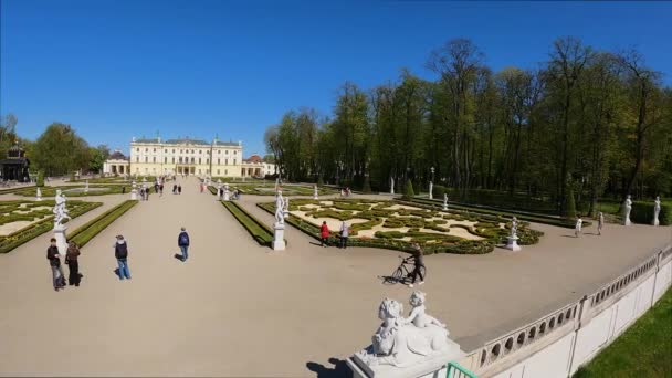 2023 Branicki Palace Και Κήποι Στο Bialystok Πολωνία — Αρχείο Βίντεο