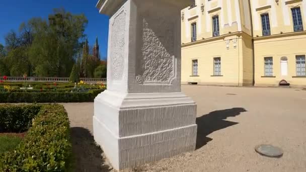 2023 Sculpturen Branicki Palace Garden Bialystok Polen — Stockvideo