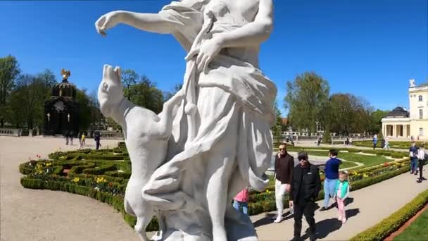 2023 Esculturas Branicki Palace Garden Bialystok Polonia — Vídeos de Stock