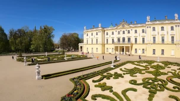 2023 Branicki Palace Και Κήποι Στο Bialystok Πολωνία — Αρχείο Βίντεο