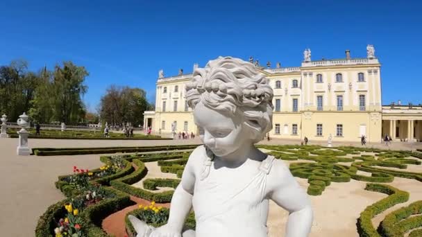 2023 Esculturas Branicki Palace Garden Bialystok Polonia — Vídeos de Stock