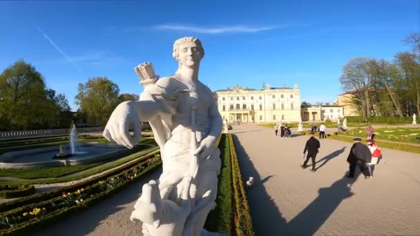 2023 Branicki Palace Garden的雕塑 波兰Bialystok — 图库视频影像