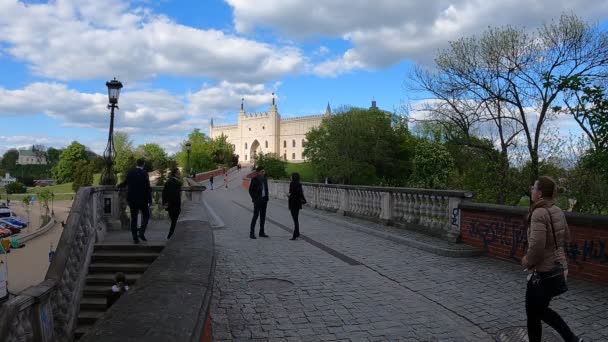 2023 Вид Головні Вхідні Ворота Люблінського Замку Польща Проміжок Часу — стокове відео