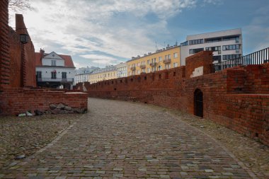 Varşova Eski Kasabasında 2022-10-28 Varşova Barbican 'ı. Varşova, Polonya. 