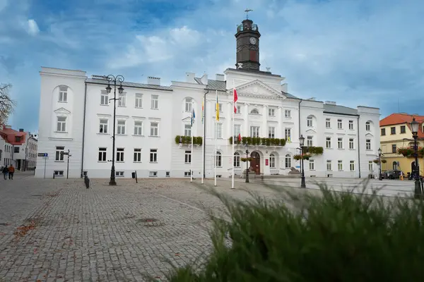 2022 Πλατεία Της Παλιάς Πόλης Και Δημαρχείο Κτίριο Plock Πολωνία — Φωτογραφία Αρχείου