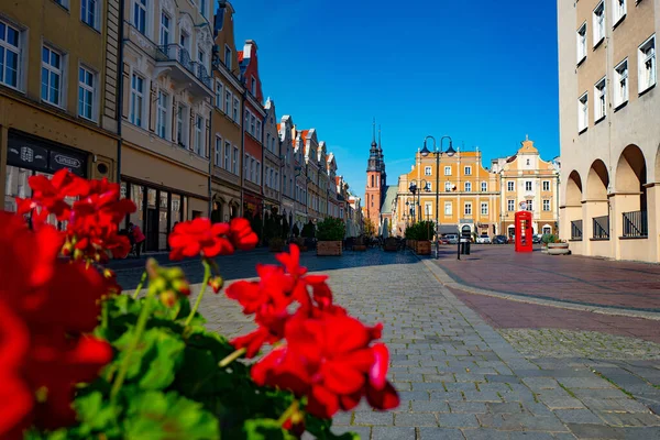 10月22日 波兰Opole市集广场上的漂亮房屋 — 图库照片