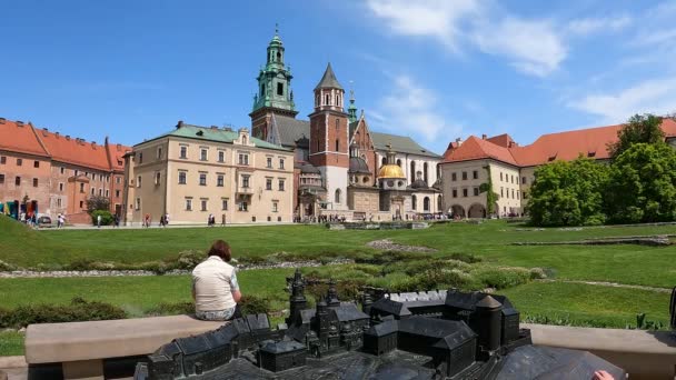 2023年 波兰的瓦维尔城堡克拉科夫时间流逝 — 图库视频影像