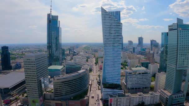 Varsóvia Polônia Junho 2023 Vista Centro Cidade Varsóvia Polónia — Vídeo de Stock