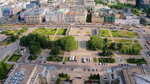 2023年6月6日 波兰华沙 华沙市中心视图 — 图库视频影像