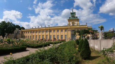 107 2023: Wilanow 'daki Kraliyet Sarayı manzarası. Varşova, Polonya