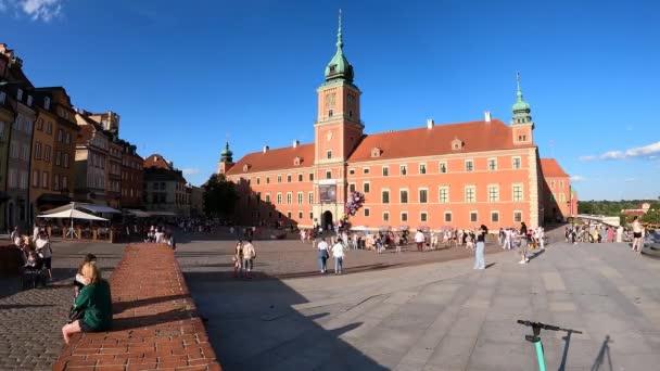 2023 Königsschloss Auf Dem Alten Platz Warschau Polen — Stockvideo