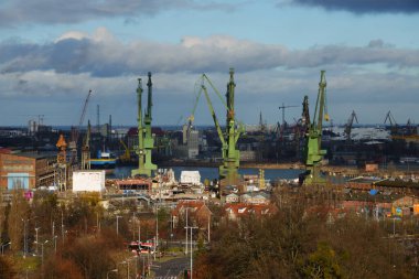 14.01.2023: Gdansk limanının görüntüsü. Polonya