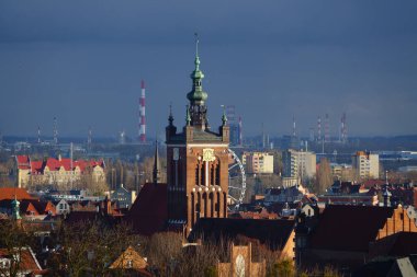 14.01.2023: Eski şehir Gdansk 'ın tarihi bölümü. Polonya