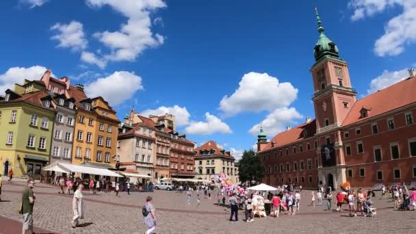 2023 Castelo Real Praça Castelo Antiga Varsóvia Lapso Tempo — Vídeo de Stock